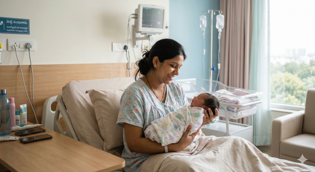 Normal delivery cost in Hyderabad - Vivekananda Hospital Begumpet maternity ward